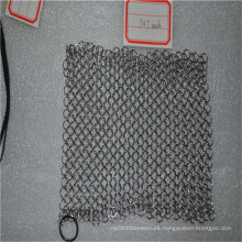 Lavadora del chainmail del acero inoxidable 316 7 * 7 / cookware del arrabio